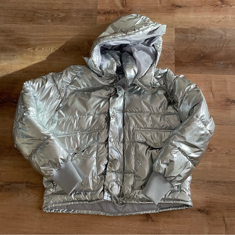 NWT: Pistola Shazia Metallic Puffer Jacket
